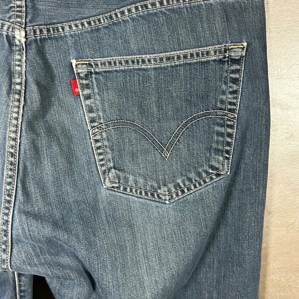 Levis 501 Straight Leg Button Fly Jeans Men's 40x32‎ Denim Blue Distressed Worn